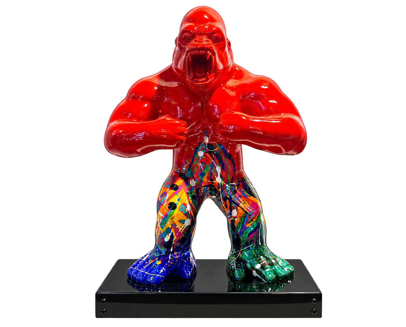 Gorila · 53 cm sobre pedestal en sala de exposición